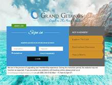 Tablet Screenshot of gograndgetaways.com